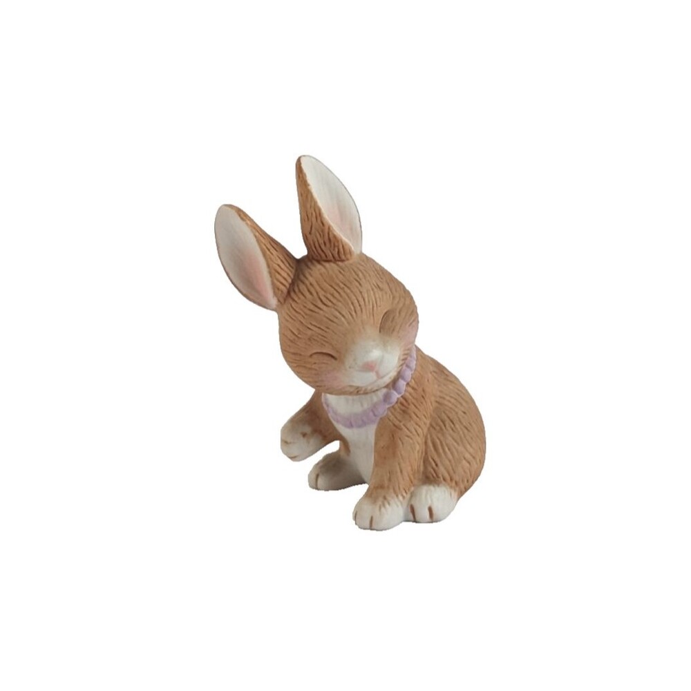 1990 Avon A Mother’s Love Bunny Figurine Bisque Porcelain Rabbit Easter Decor